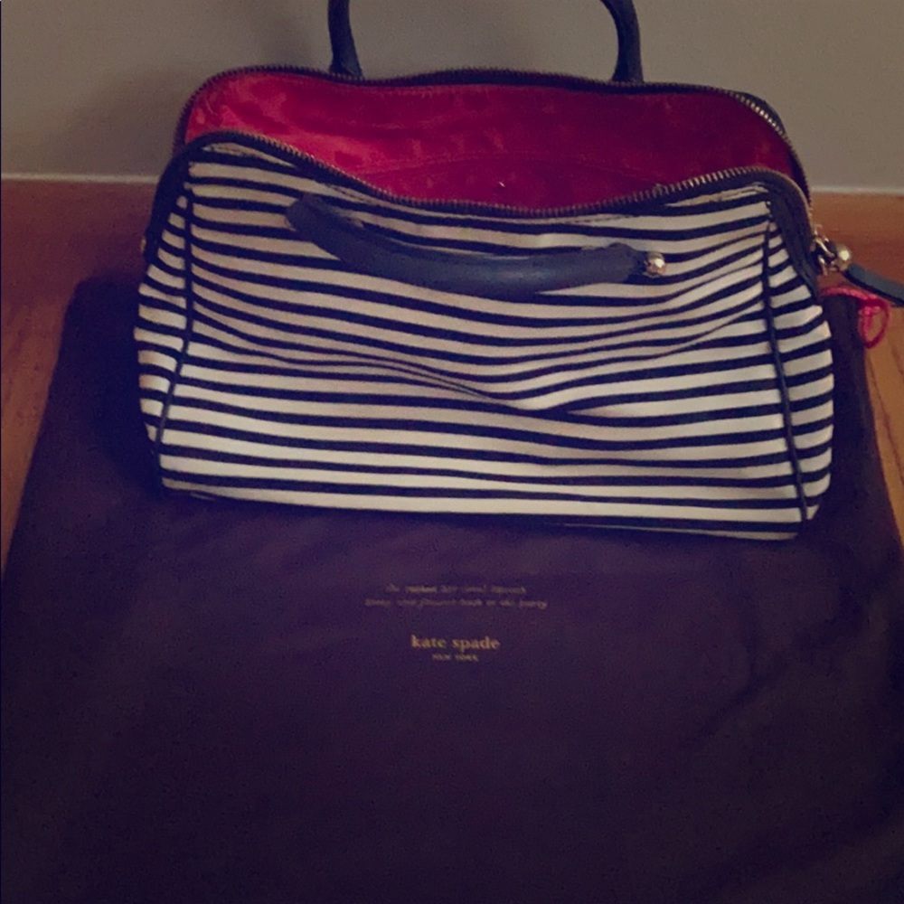 Kate spade black and white hand bag